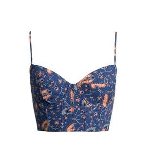 Polo Ralph Lauren Tailored Bustier Top With Prairie Flower Motif - NWT